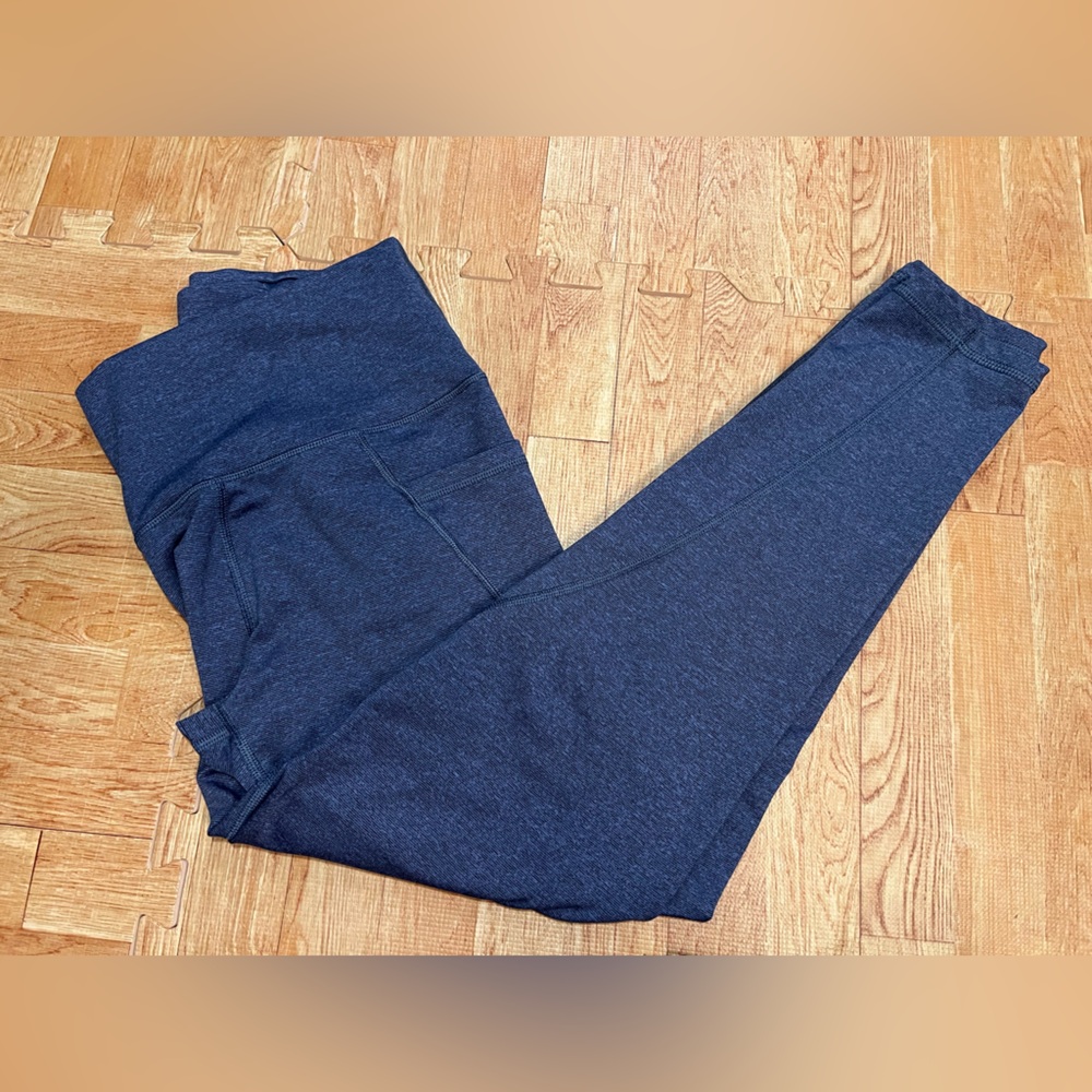 Aerie High Waisted Leggings Size Small Blue Heathered Workout Yoga Pants